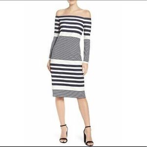 Long Sleeve Striped Eliza J Dress